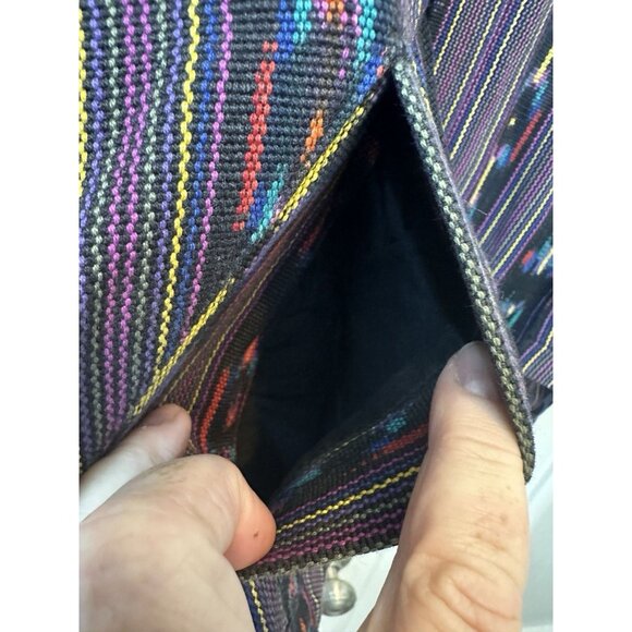 Boho VTG Measures XL Jacket Colorful Lined Canvas Type Reversible Coat Women’s - Picture 4 of 5